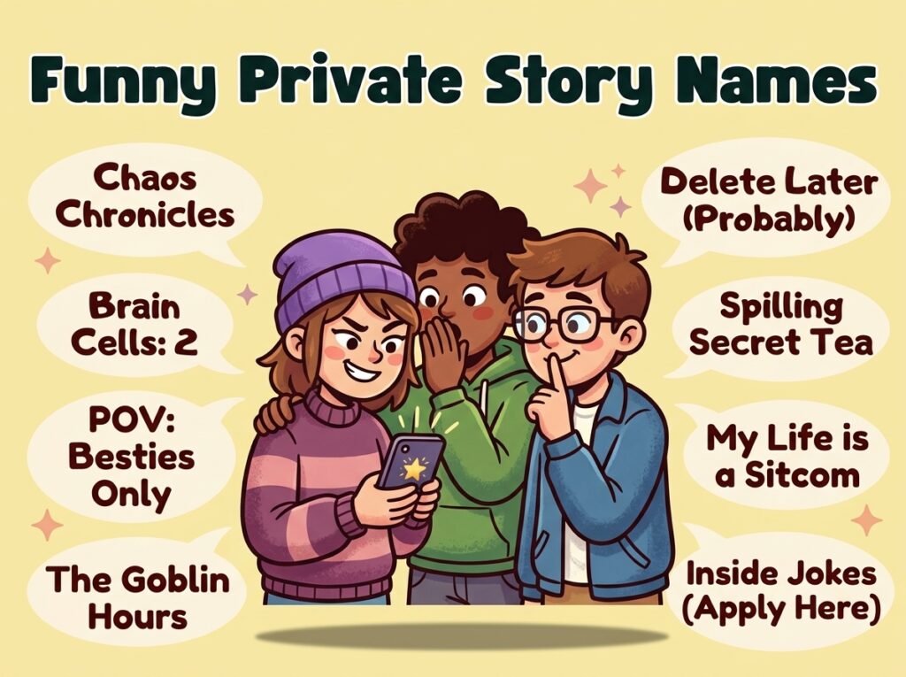 Funny Private Story Names
