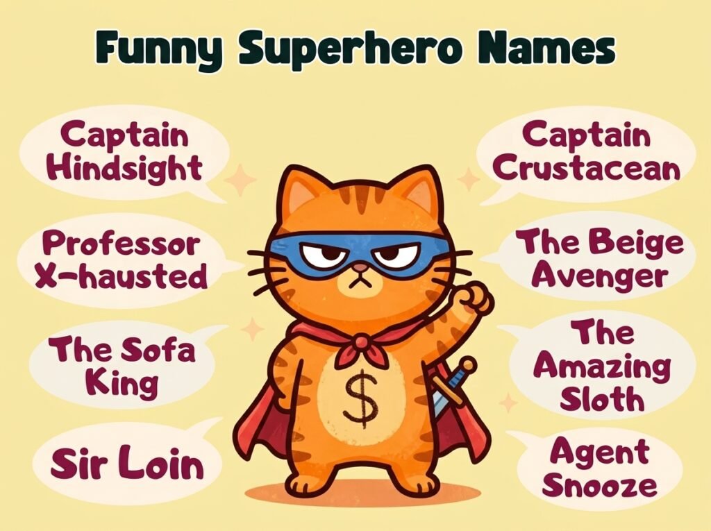 Funny Superhero Names