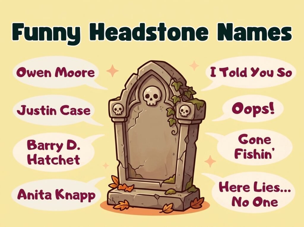 Funny Headstone Names